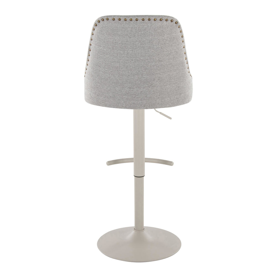 Studded Marcel Adjustable Barstool - Set of 2