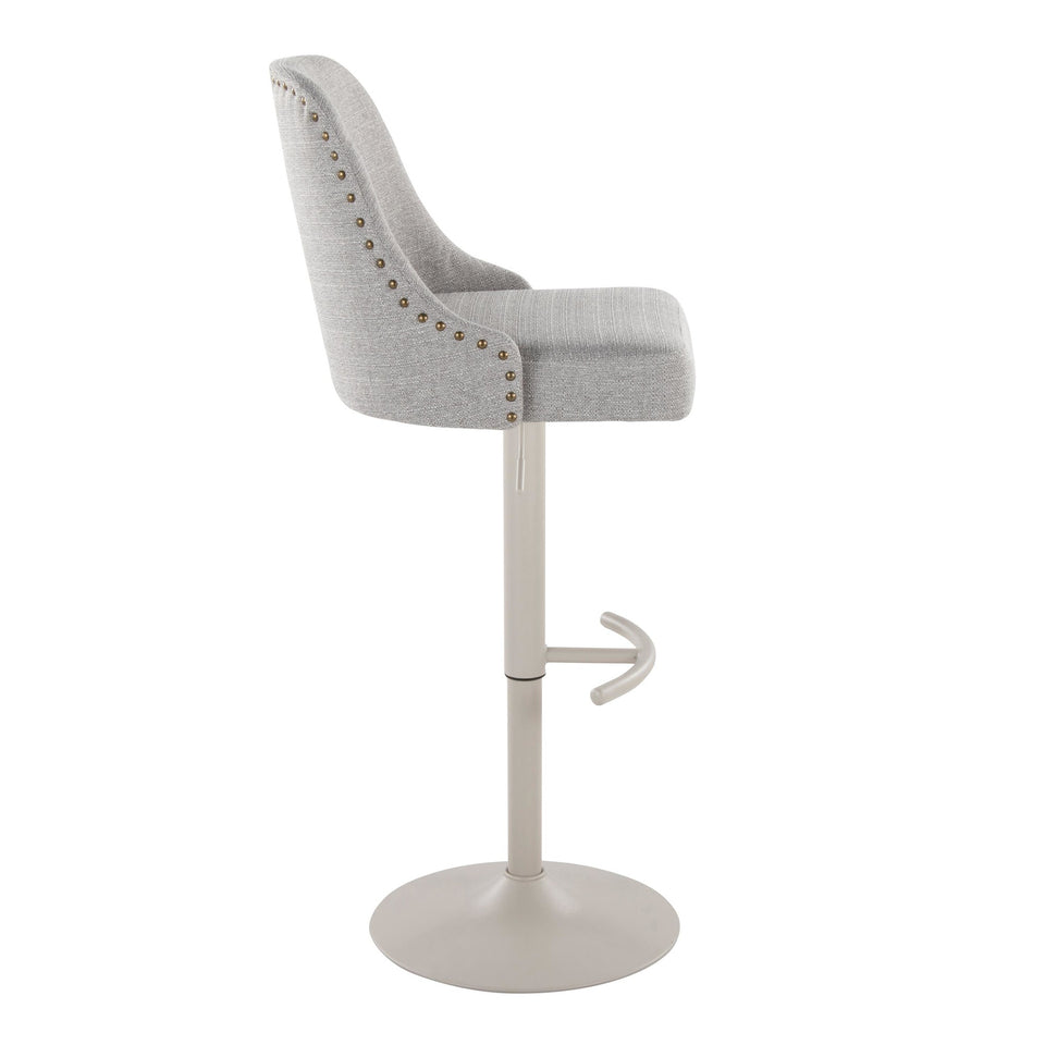 Studded Marcel Adjustable Barstool - Set of 2