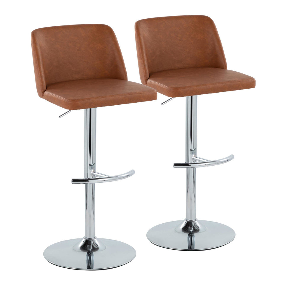 Toriano Adjustable Barstool - Set of 2