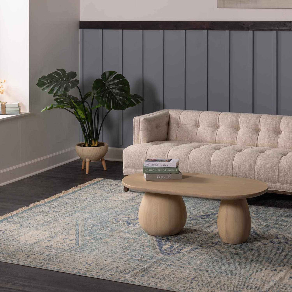 Byers Handmade Cotton-blend Aqua Rug