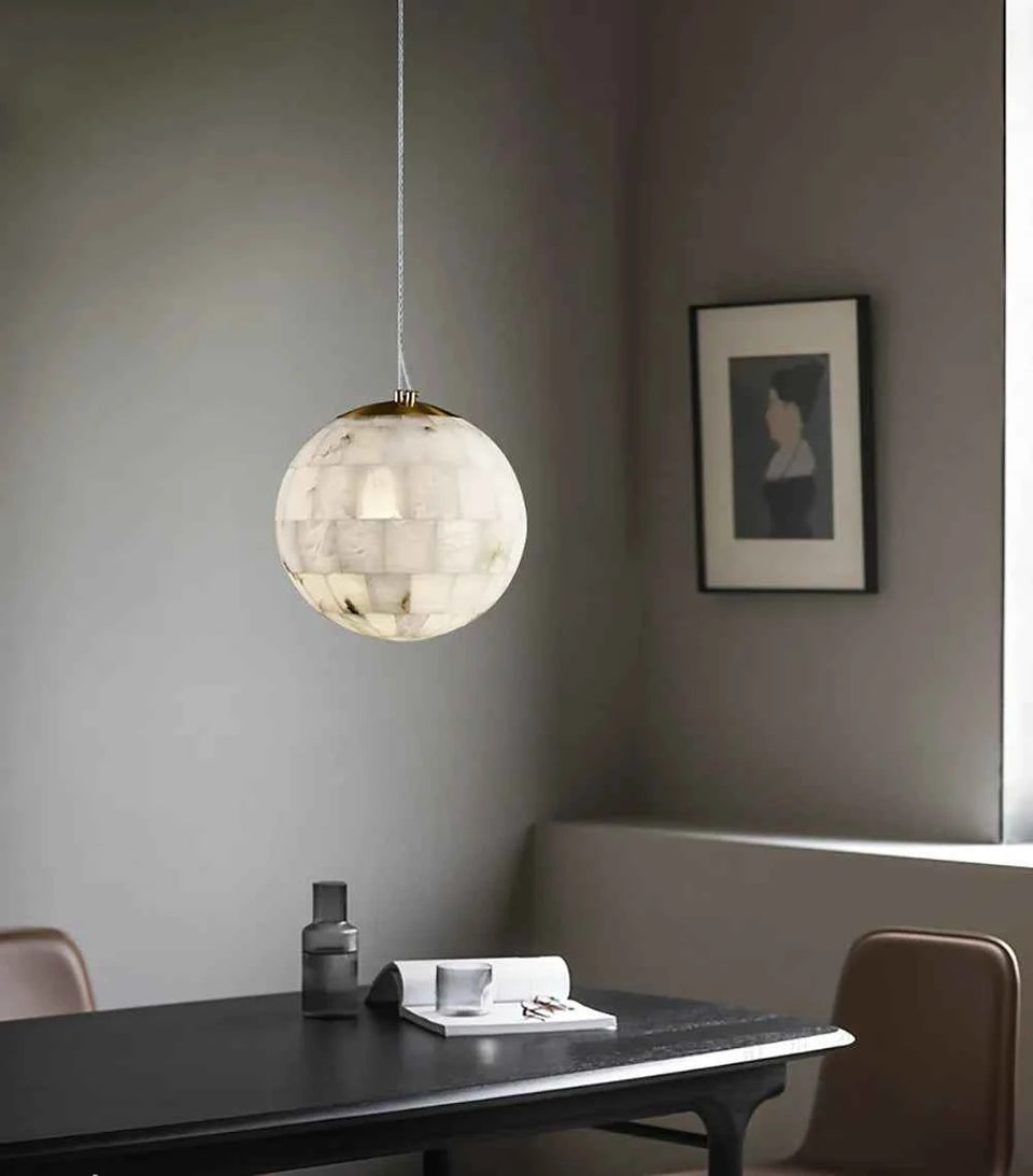 Ball Modern Alabaster Pendant Light