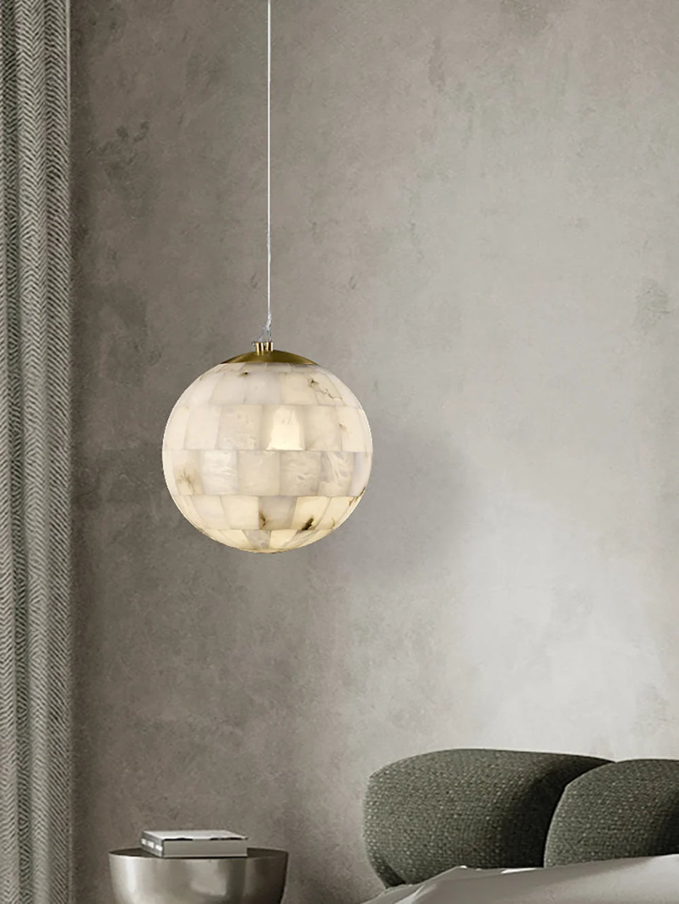 Ball Modern Alabaster Pendant Light