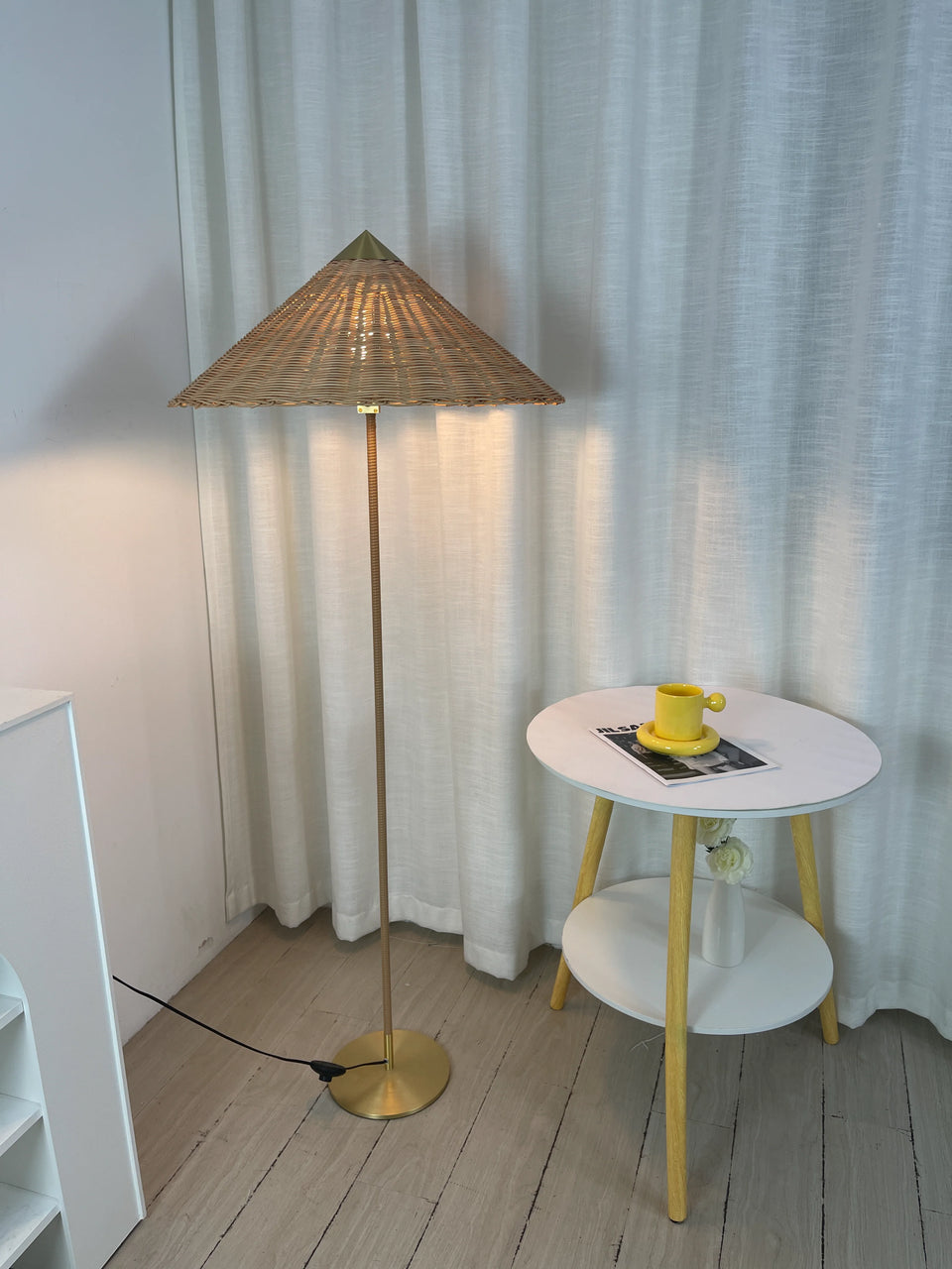 Bamboo Hat Floor Lamp