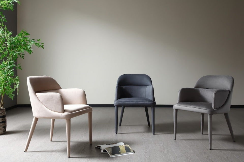 Baxter Arm Chair in Blue Grey