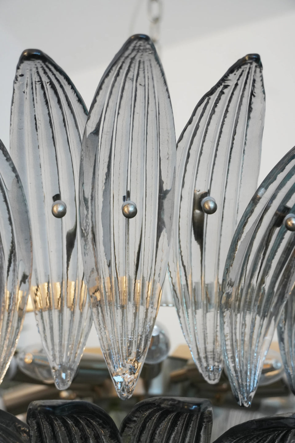 Beautifully Murano Palmette Smoked Chandelier
