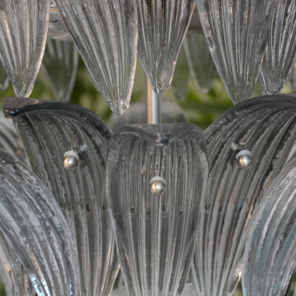 Beautifully Murano Palmette Smoked Chandelier