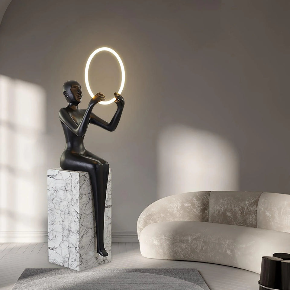 Bella Sitting Sculpture Floor Lamp