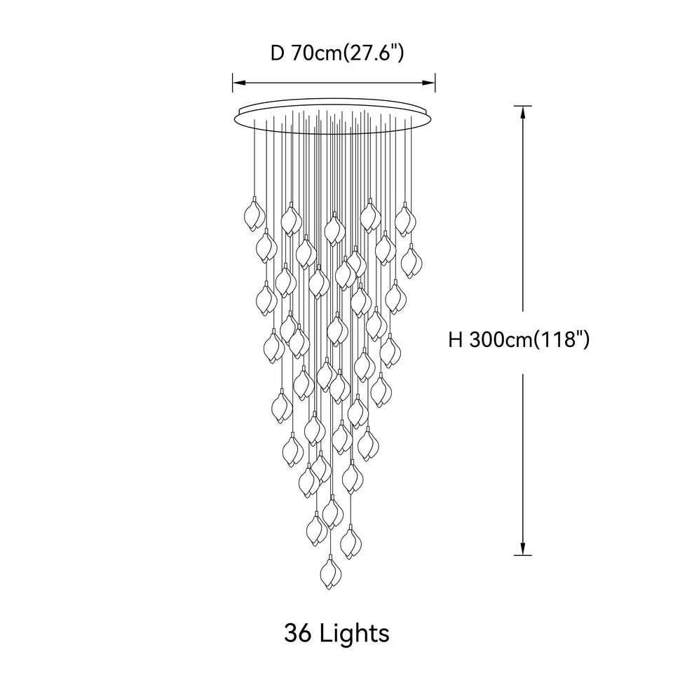Bloom Porcelain Petals Pendant Light