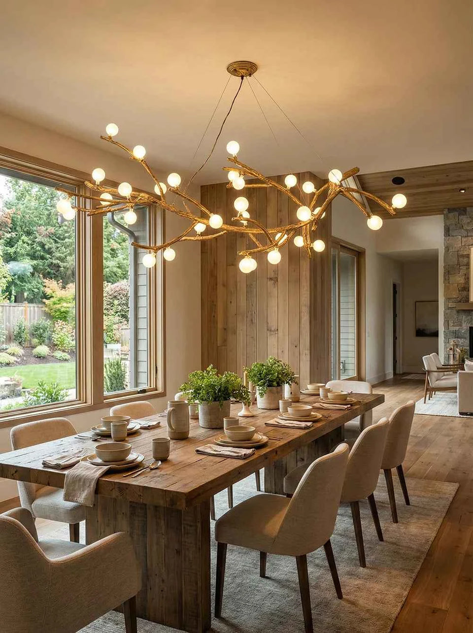 Boho Tree Branch Chandelier