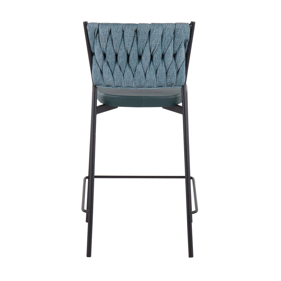 Braided Tania 24" Fixed-Height Counter Stool - Set of 2