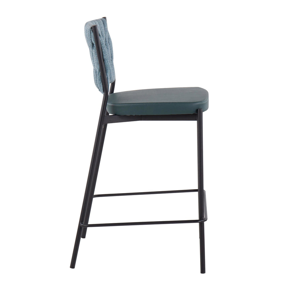 Braided Tania 24" Fixed-Height Counter Stool - Set of 2