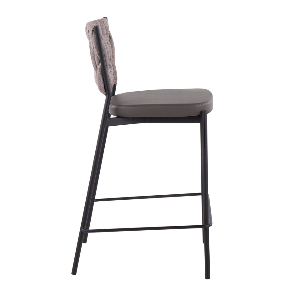 Braided Tania 24" Fixed-Height Counter Stool - Set of 2