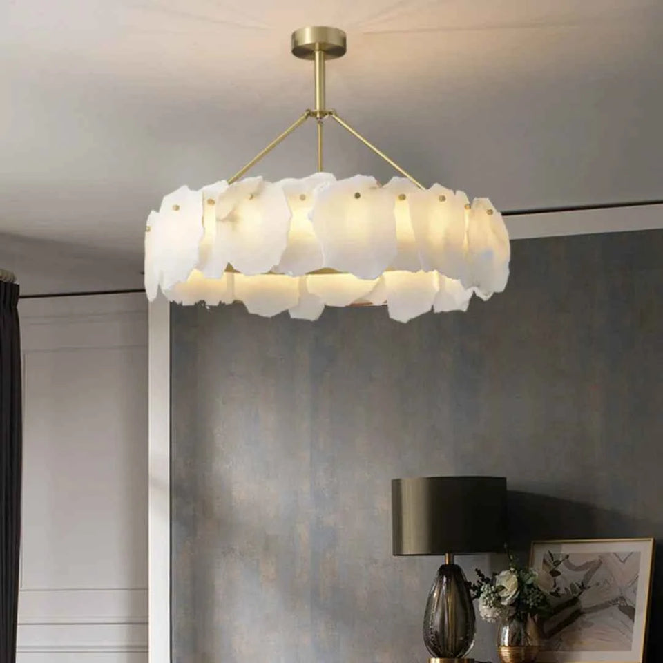 Irregular Burton Alabaster Chandelier