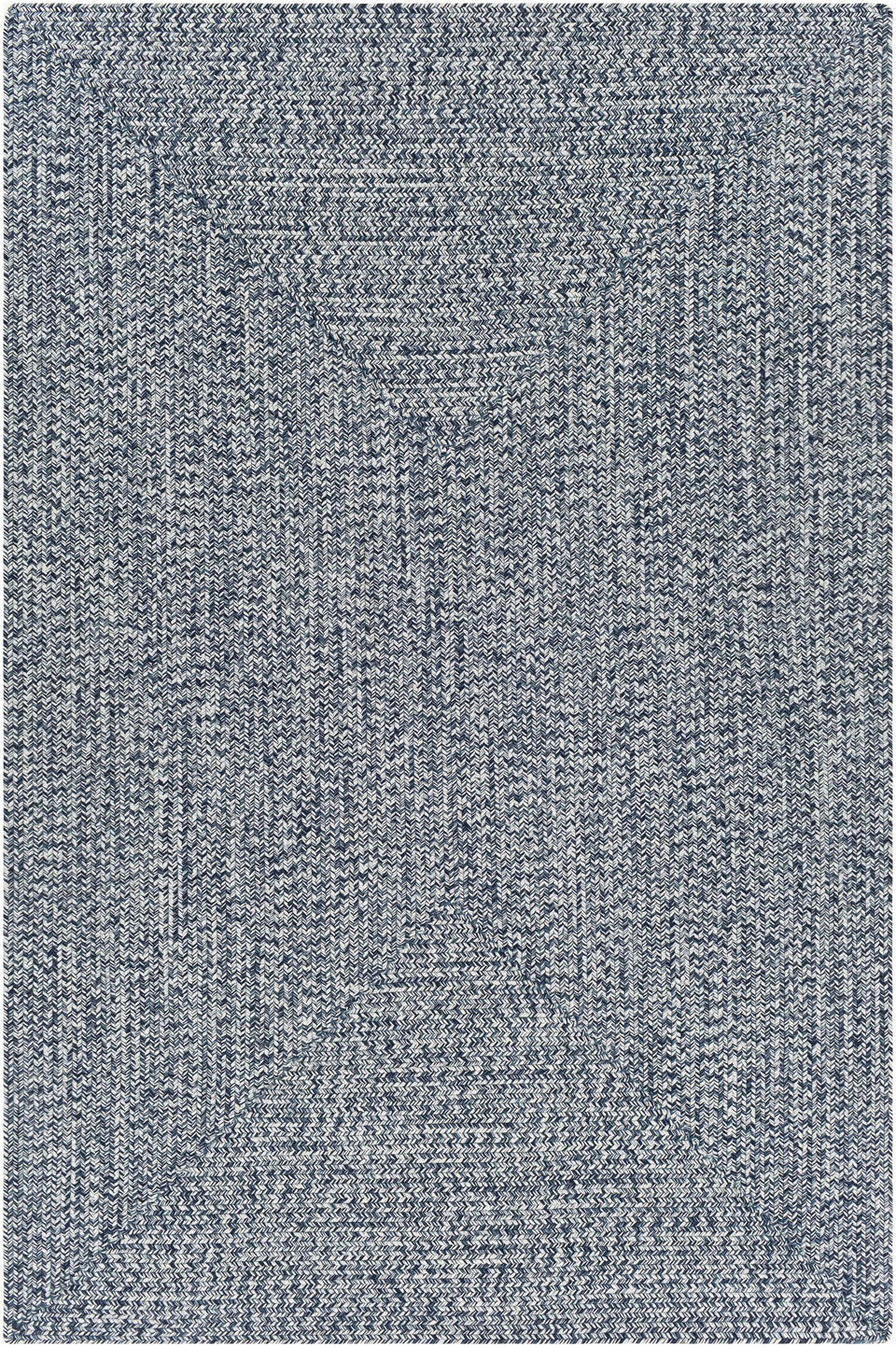Blue Braided Faux Jute Outdoor Rug