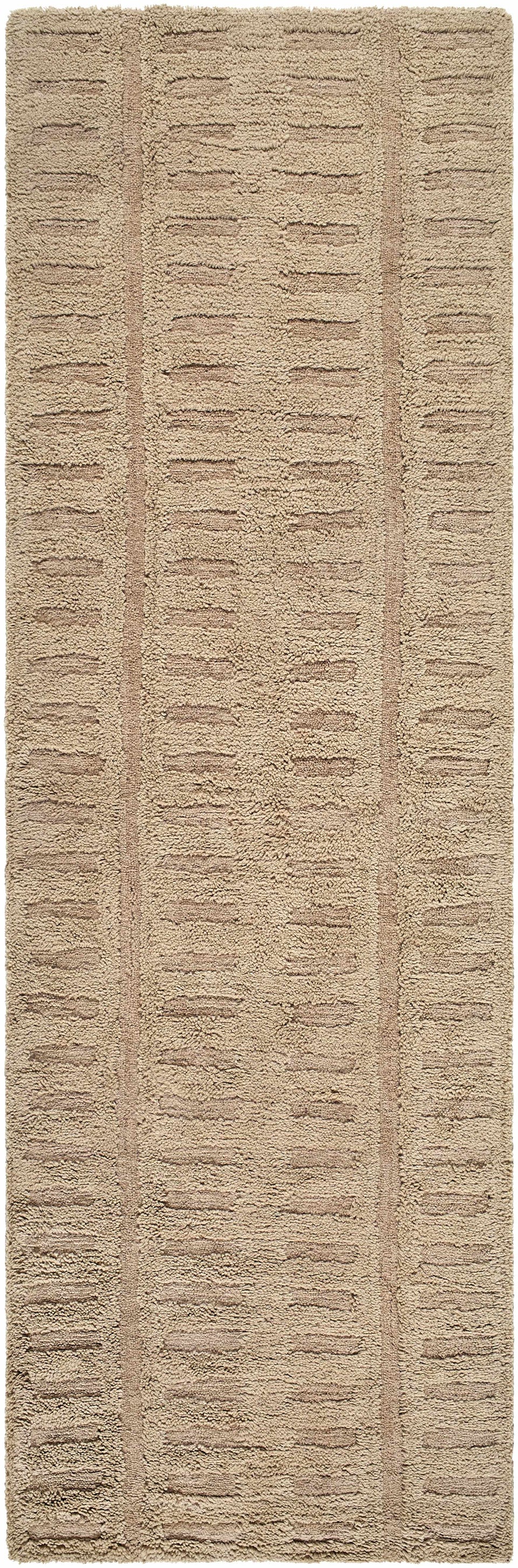 Washable Handmade Wool Rug - Brown - Clearance