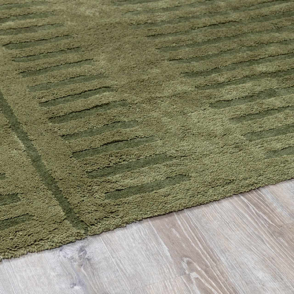 Washable Wool Rug - Green - Clearance