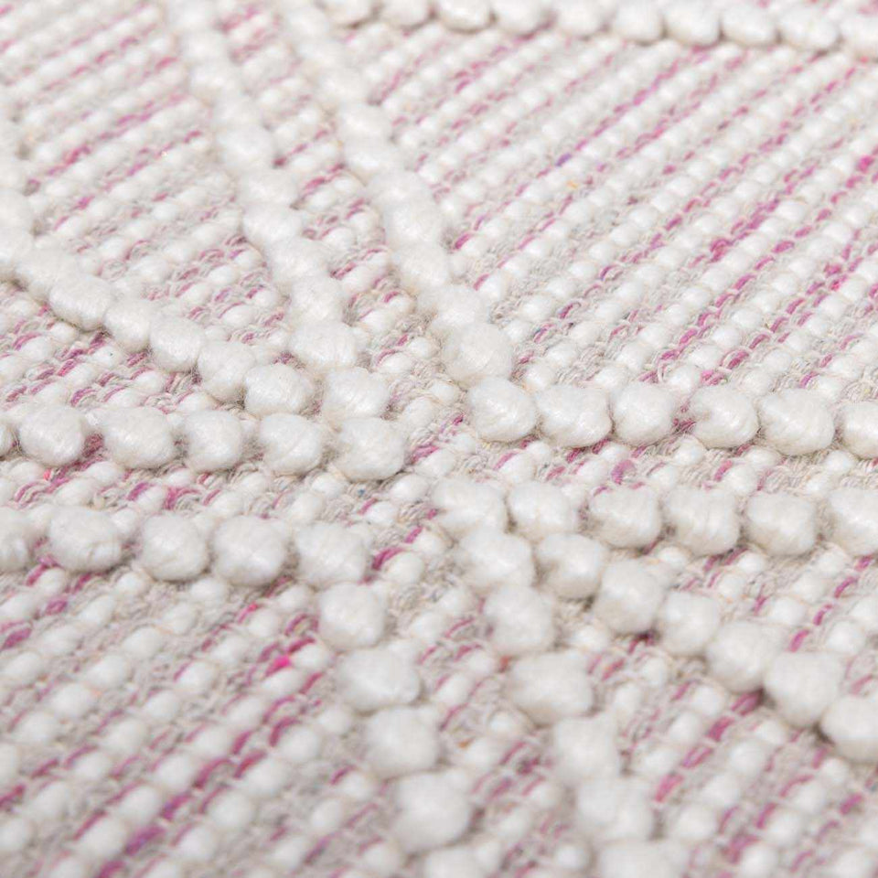 Ramsbury Soft Pink Wool Rug - Clearance