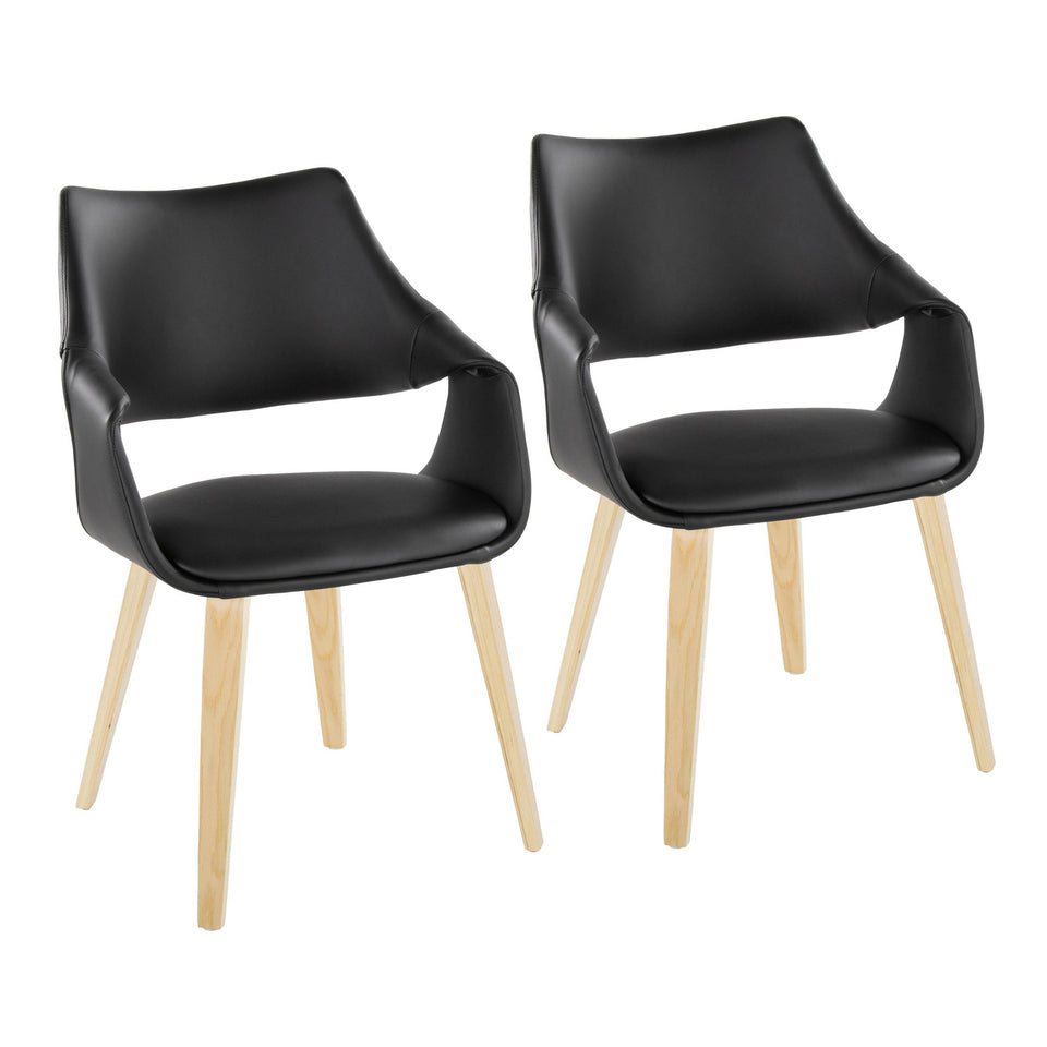 Curvo High Back Upholstered Chair - Set of 2