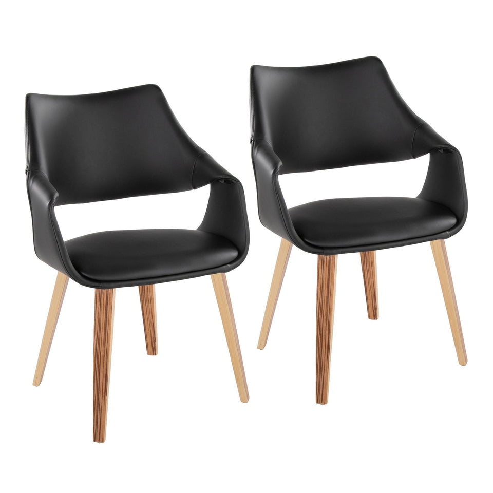 Curvo High Back Upholstered Chair - Set of 2