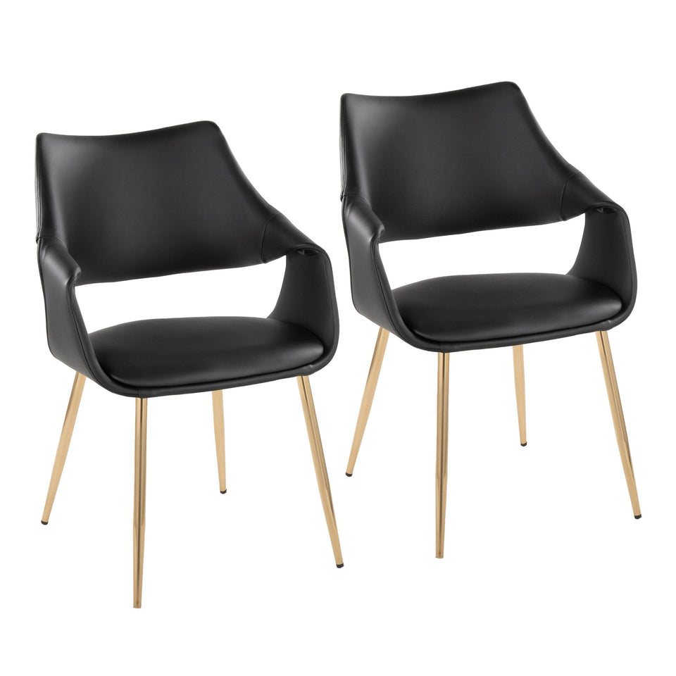 Curvo High Back Upholstered Chair - Set of 2