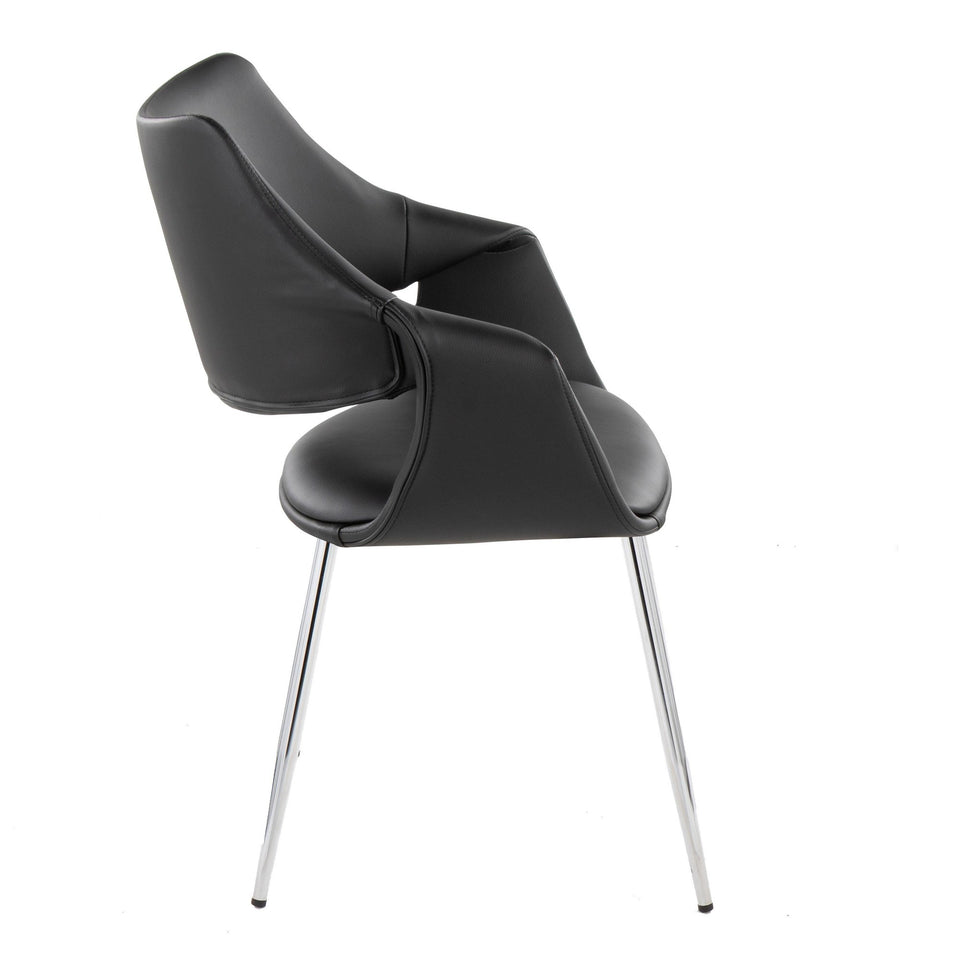 Curvo High Back Upholstered Chair - Set of 2