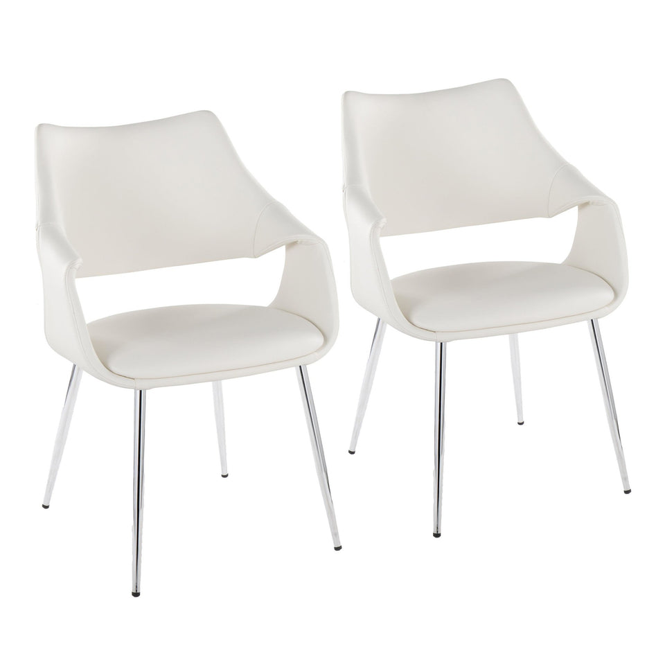 Curvo High Back Upholstered Chair - Set of 2