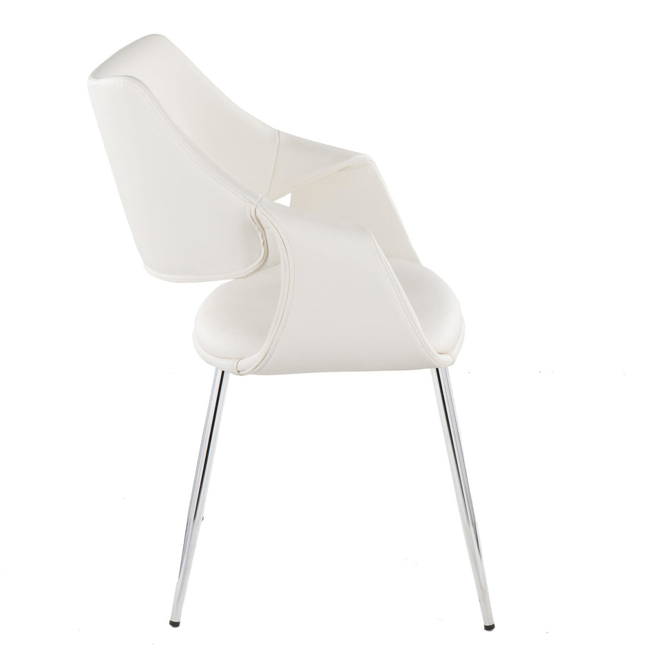 Curvo High Back Upholstered Chair - Set of 2