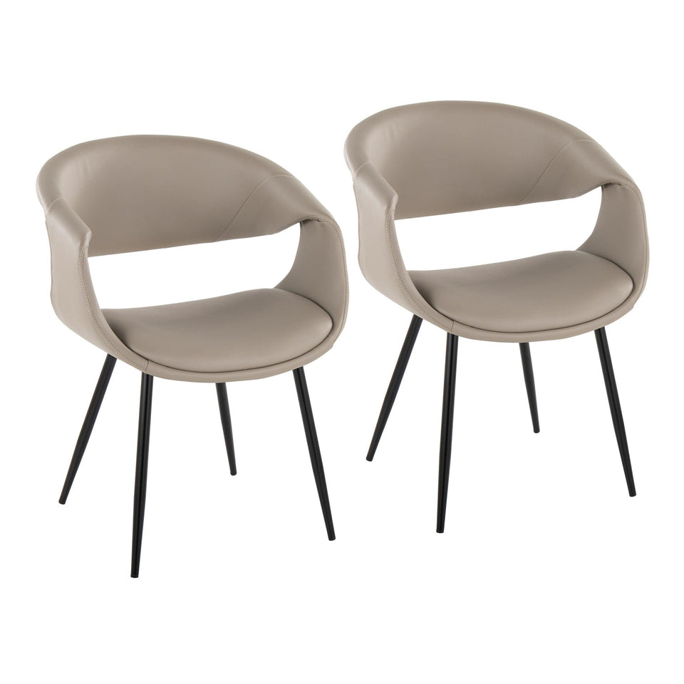 Curvo Upholstered Chair - Set of 2