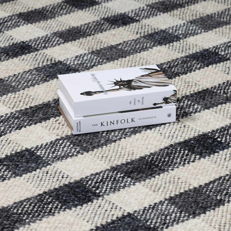 Chilliwack Gray Plaid Wool Rug