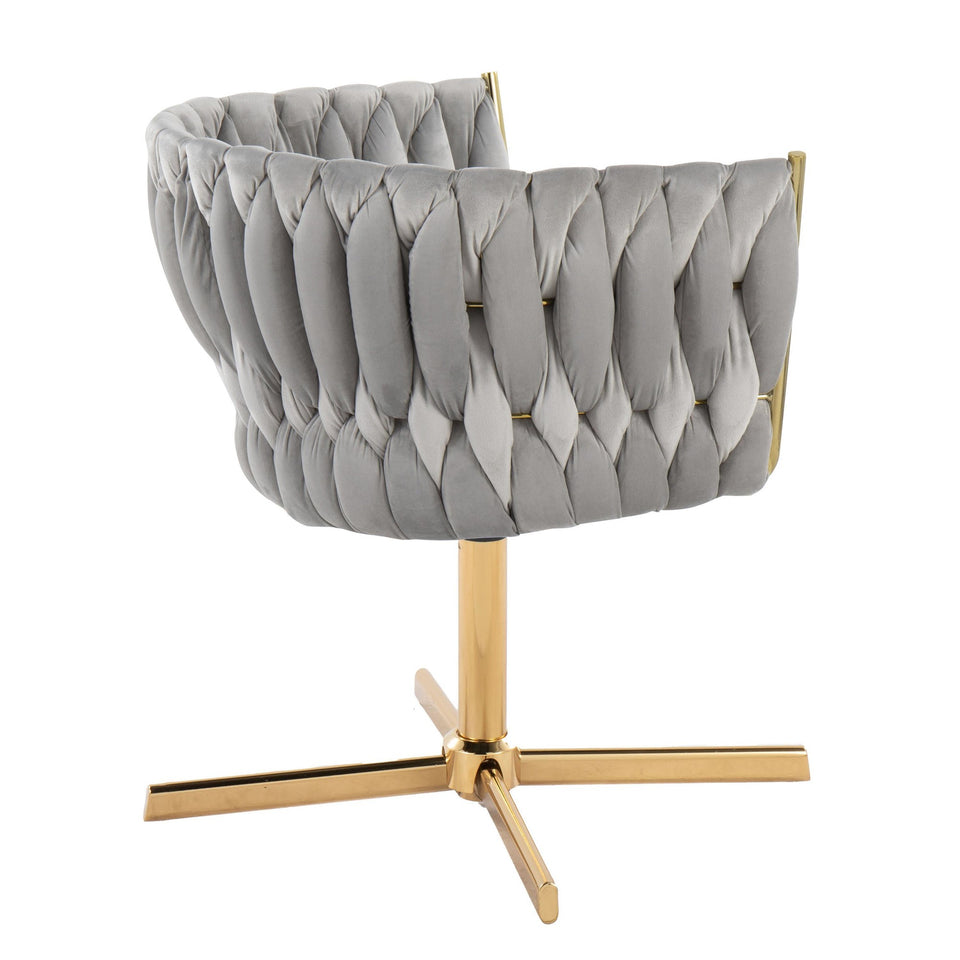 Braided Renee Swivel Accent Chair