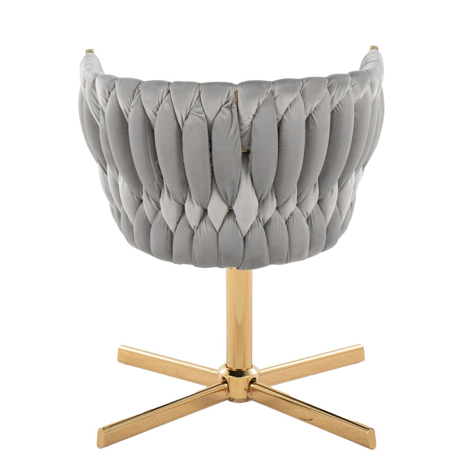 Braided Renee Swivel Accent Chair
