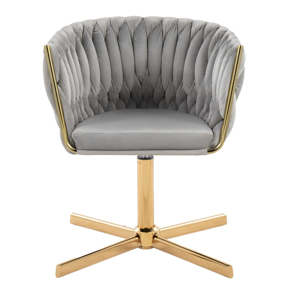 Braided Renee Swivel Accent Chair