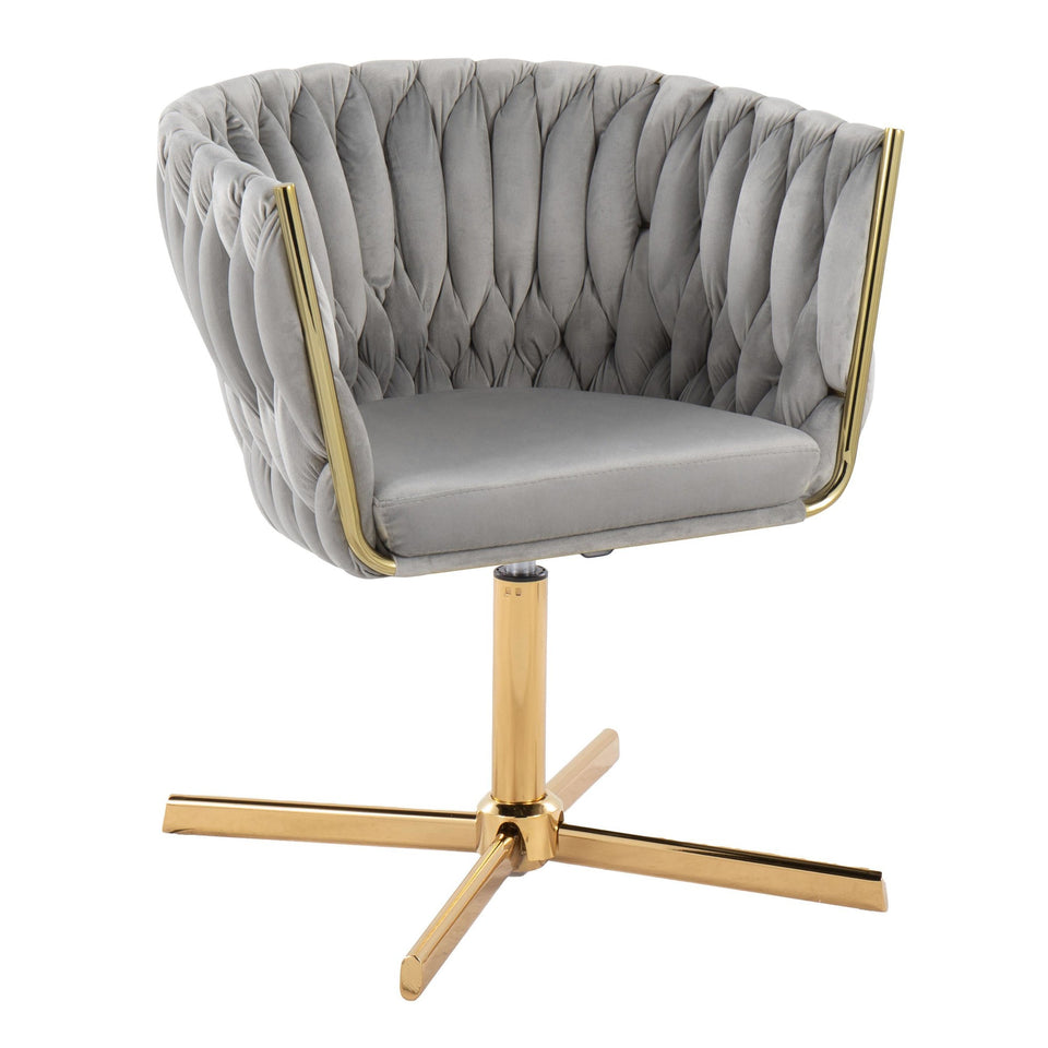 Braided Renee Swivel Accent Chair