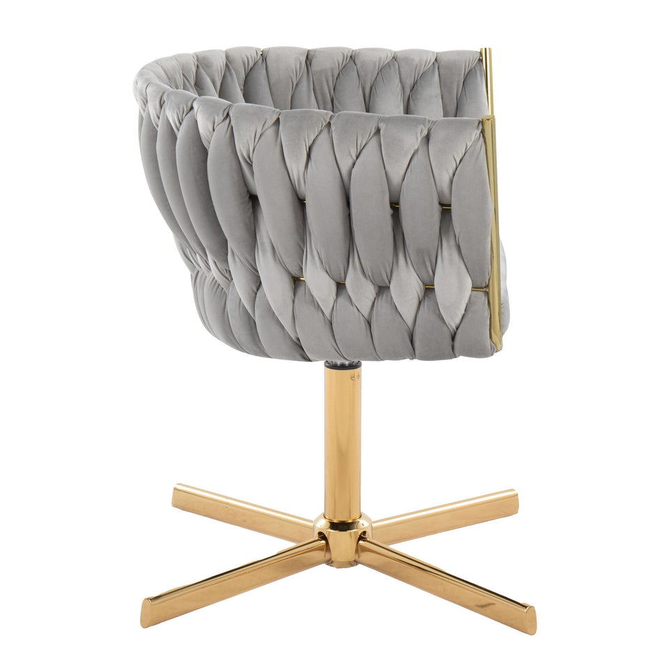 Braided Renee Swivel Accent Chair