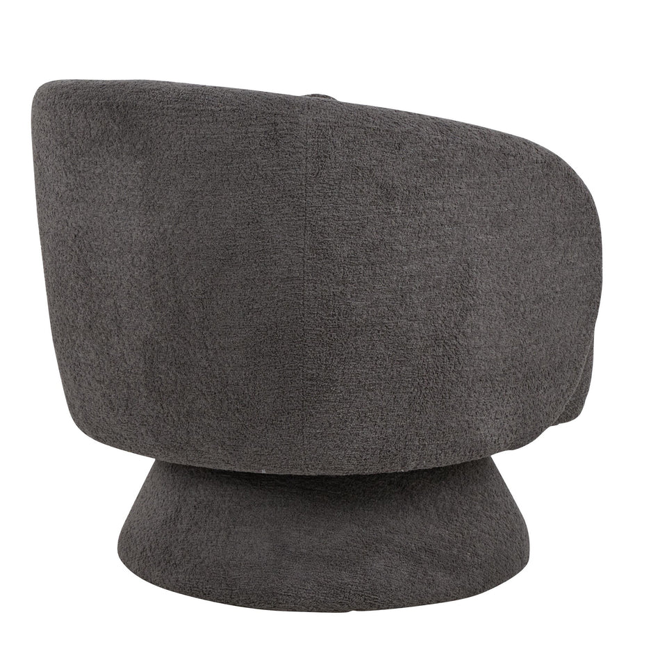 Zara Upholstered Swivel Accent Chair with Pillow
