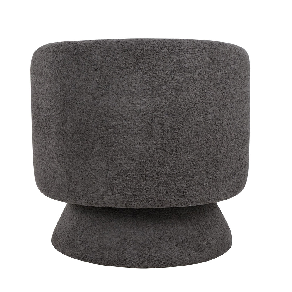 Zara Upholstered Swivel Accent Chair with Pillow