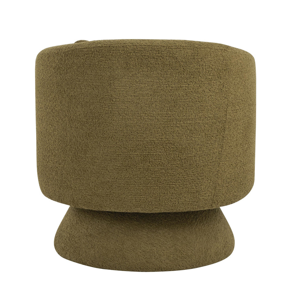 Zara Upholstered Swivel Accent Chair with Pillow