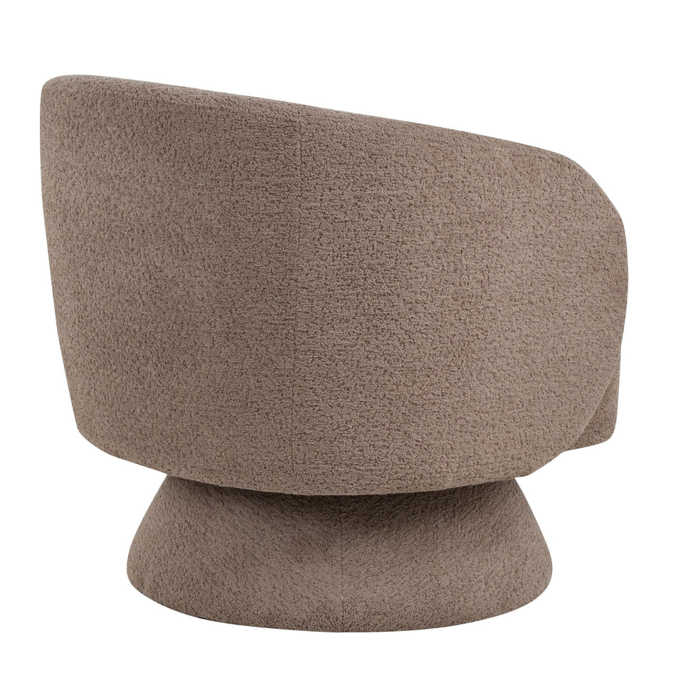 Zara Upholstered Swivel Accent Chair with Pillow