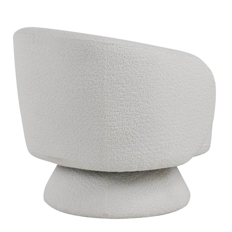 Zara Upholstered Swivel Accent Chair with Pillow