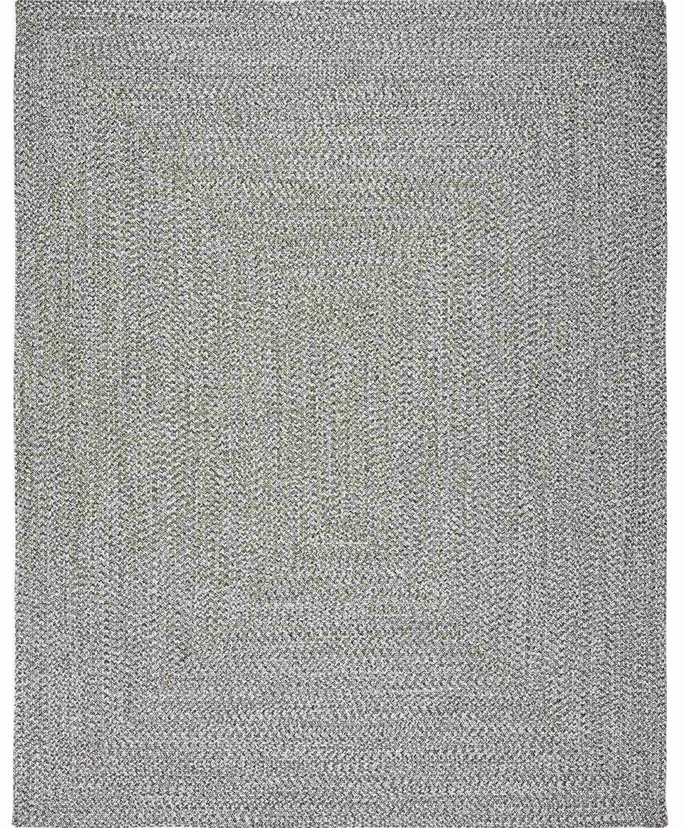 Cream Charcoal Braided Faux Jute Outdoor Rug