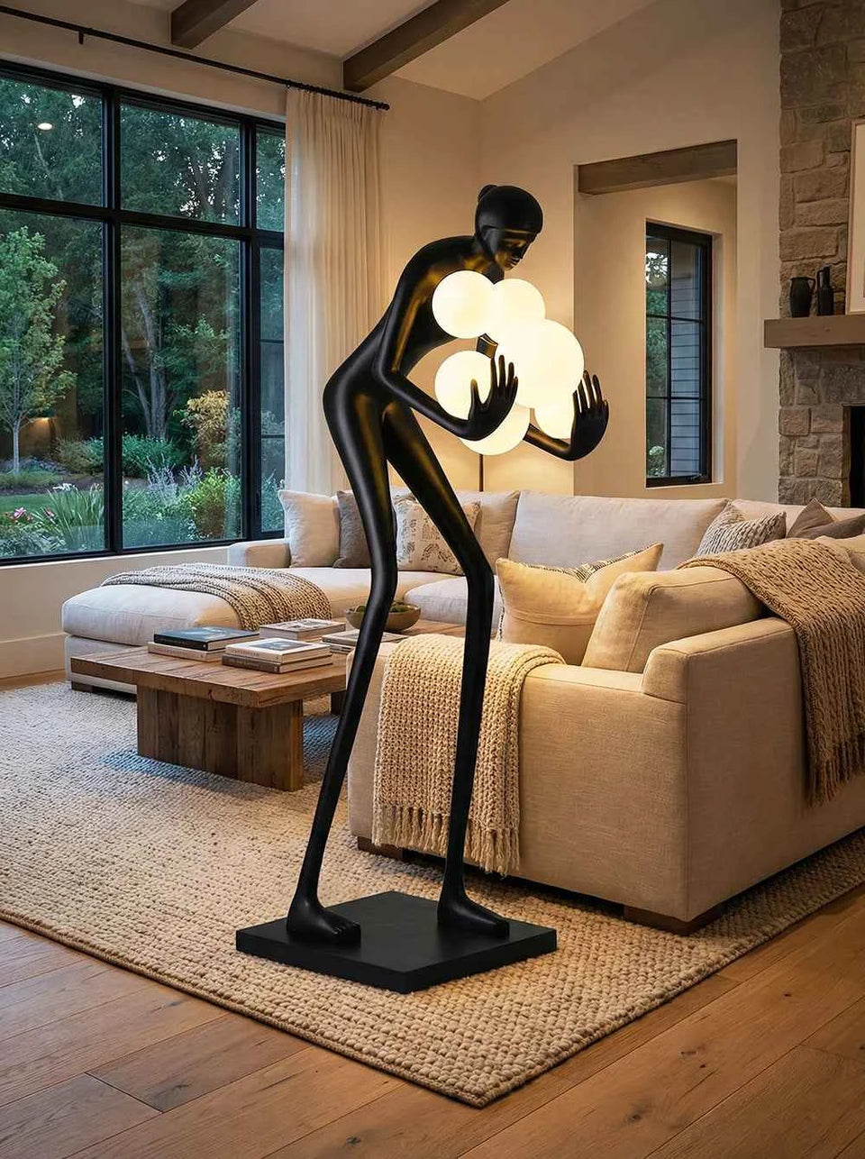 Calliope Statue Decoration Floor Lamp