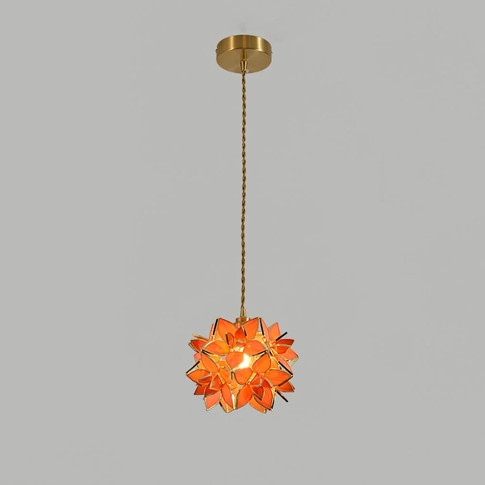 Floral Glass Pendant Lamp