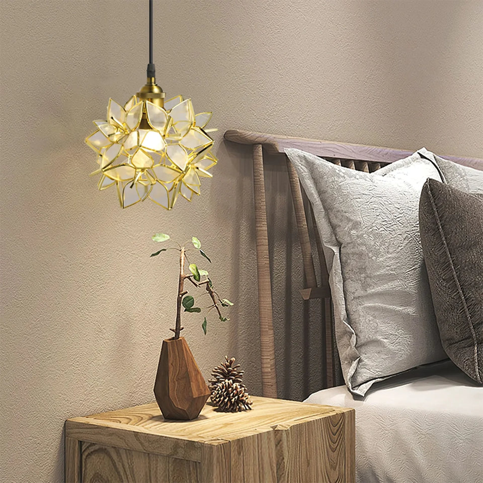 Floral Glass Pendant Lamp