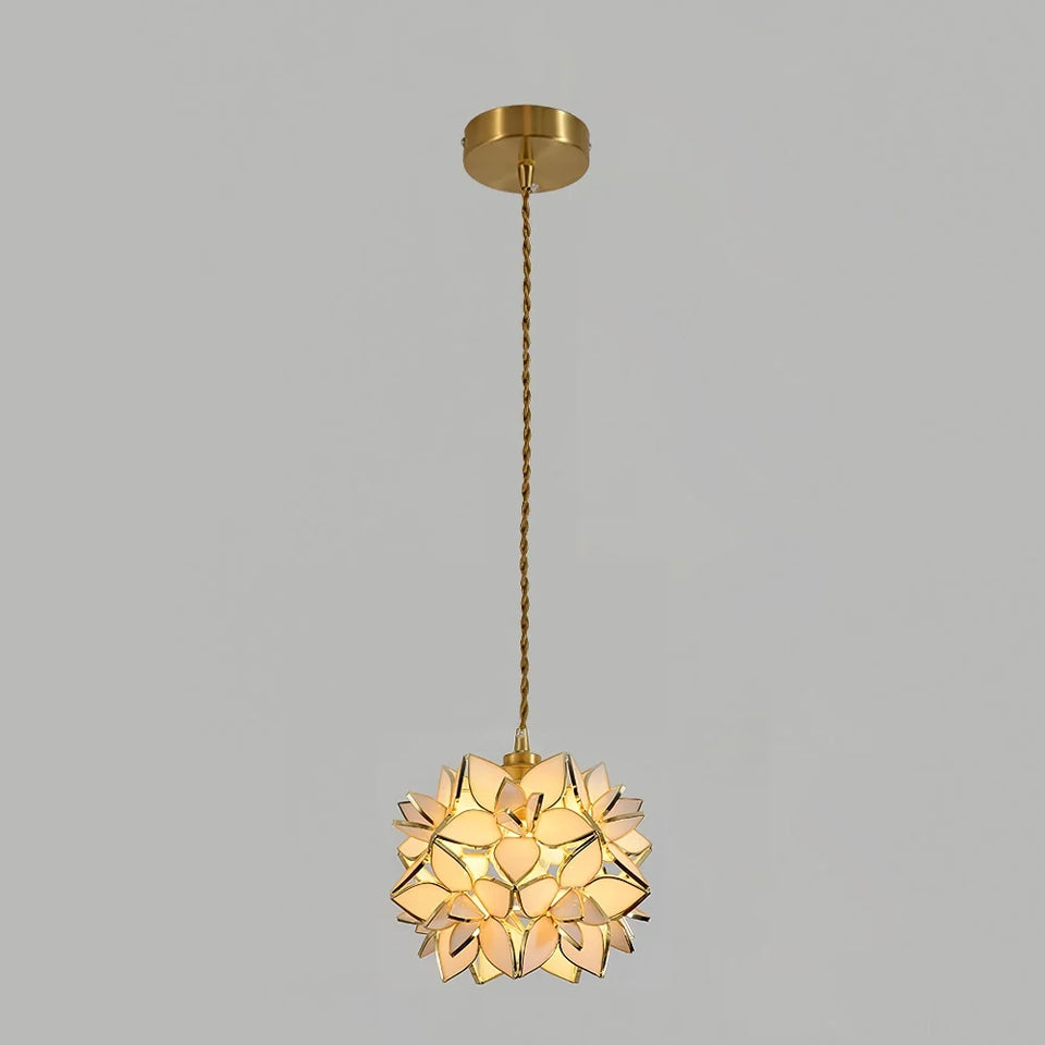 Floral Glass Pendant Lamp
