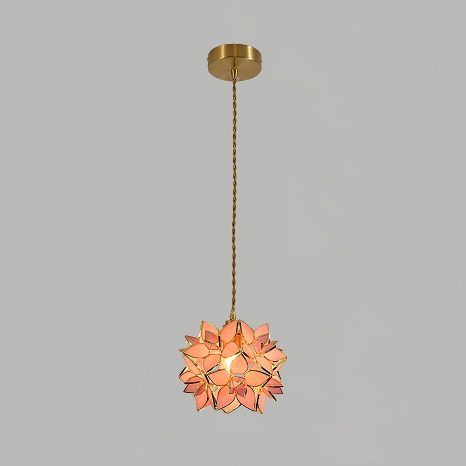Floral Glass Pendant Lamp