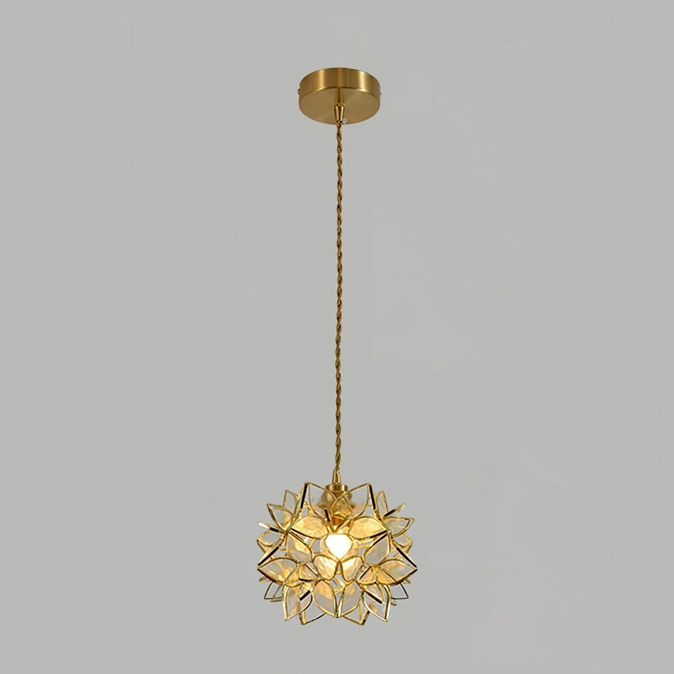 Floral Glass Pendant Lamp