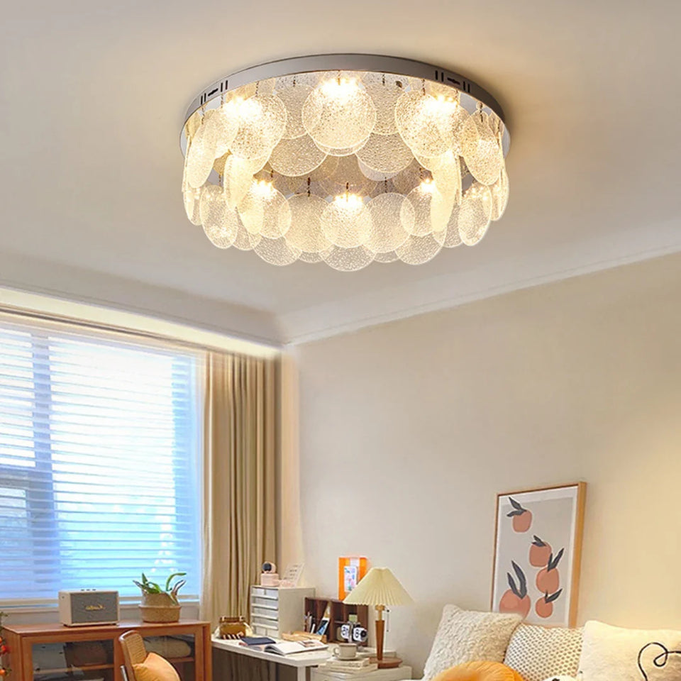 Casper Disc Glass Ceiling Lamp