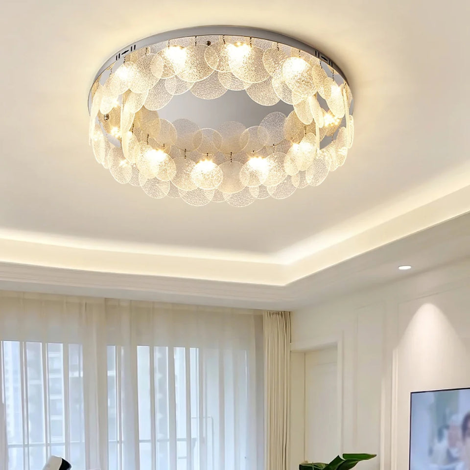 Casper Disc Glass Ceiling Lamp