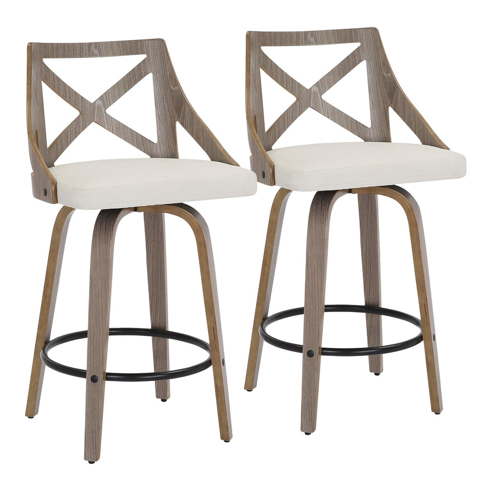 Charlotte 26" Fixed-Height Counter Stool - Set of 2