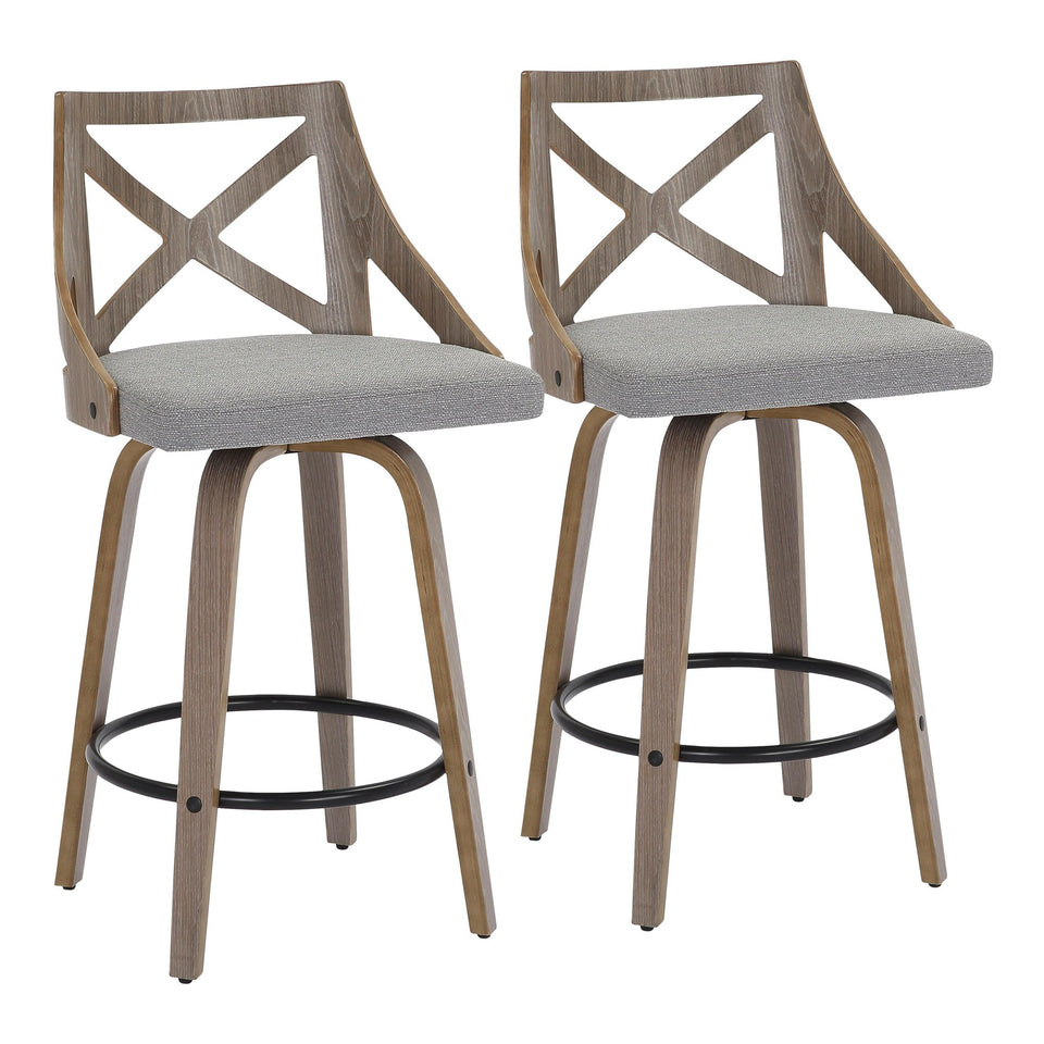 Charlotte 26" Fixed-Height Counter Stool - Set of 2